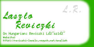 laszlo reviczki business card